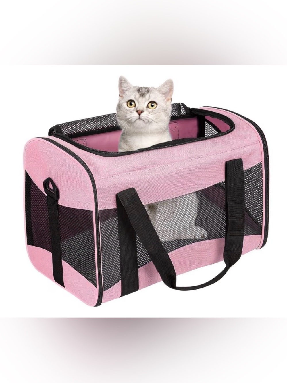Pet Carrier Airline Approved Portable, Breathable Collapsible Pet Travel Carrier